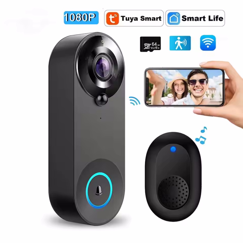 Smart Home Cctv - Tuya 1080P Wireless WIFI Doorbell Video