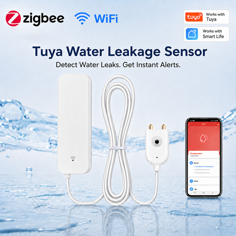 Smart Home Networking - ZigBee WiFi Water Leak Sensor Flood