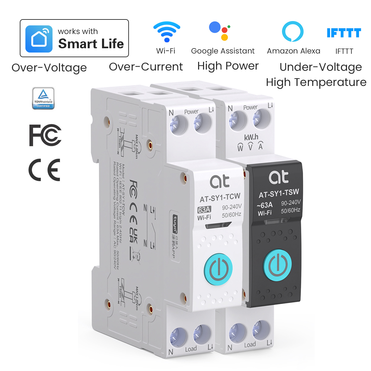 Smart Home Internet - Tuya WiFi Circuit Breaker Smart 1P+N