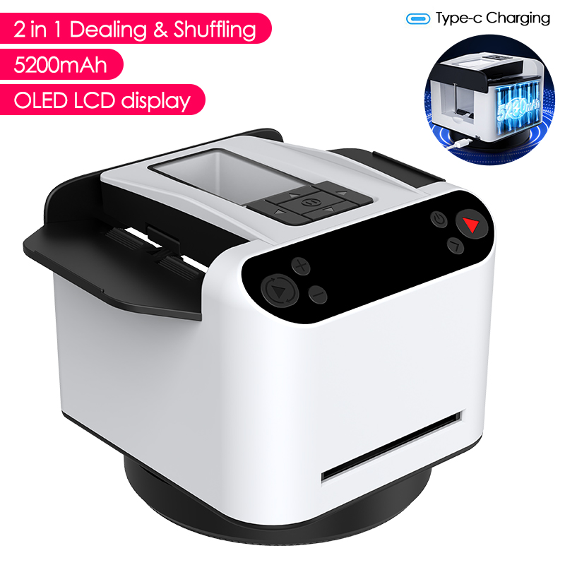 Smart Home Solution - 5200mAh Rechargeable 2-in-1 Automatic Cards Dealing