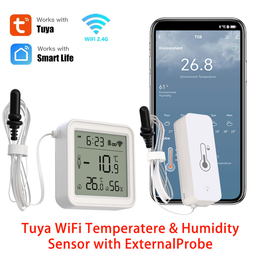Smart Home Alexa - Tuya WiFi Temperature Humidity Sensor with
