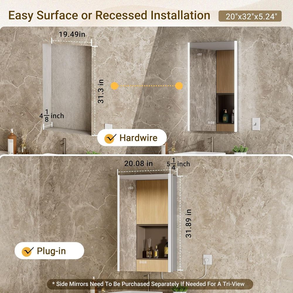 20x32 Lighted Medicine Cabinet - đánh giá và giá Smart Home For Living