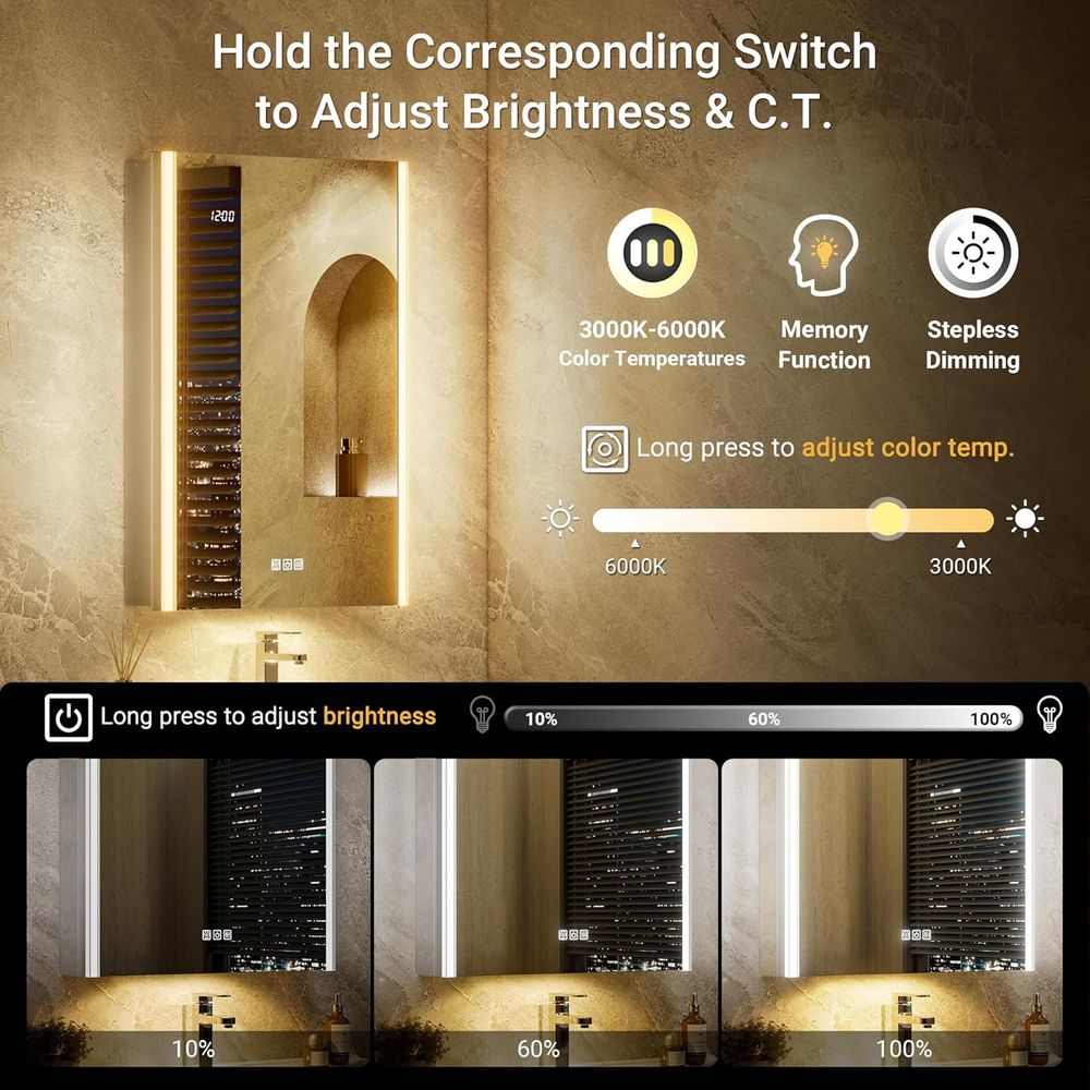 20x32 Lighted Medicine Cabinet - đánh giá và giá Smart Home For Living