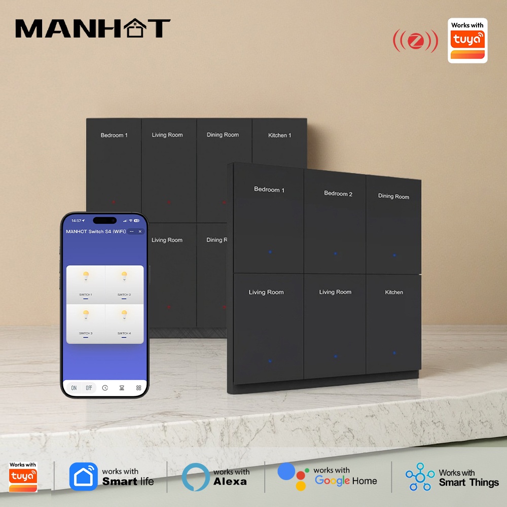 Manhot DIY Name Switch Zigbee  - đánh giá và giá Smart Home Button