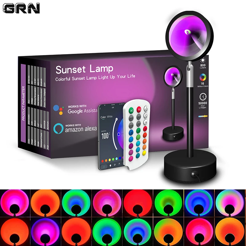 Smart LED Sunset Lamp Colorful - đánh giá và giá Smart Home For Windows