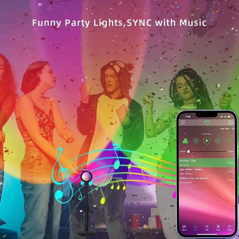 Smart LED Sunset Lamp Colorful - đánh giá và giá Smart Home For Windows