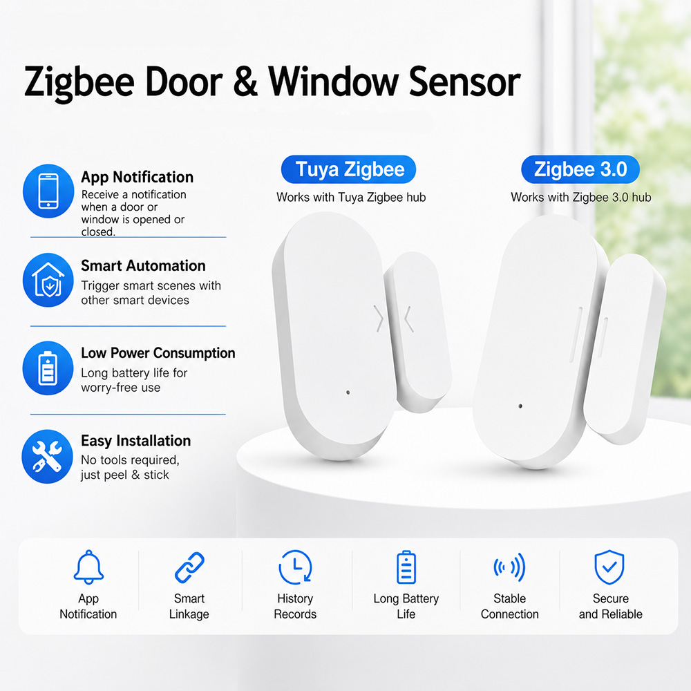 Zigbee Door Window Sensor UZ-5 - đánh giá và giá Smart Home For Windows