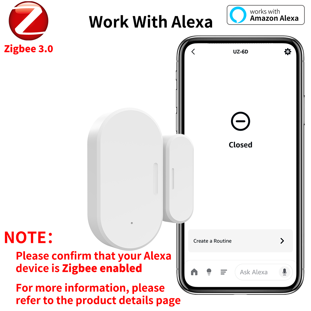 Zigbee Door Window Sensor UZ-5 - đánh giá và giá Smart Home For Windows