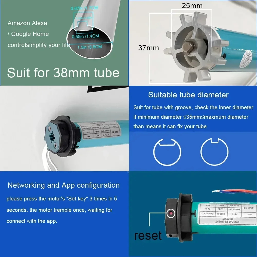 SZMYQ 25mm 2N Tuya Smart Curta - đánh giá và giá Smart Home Alexa