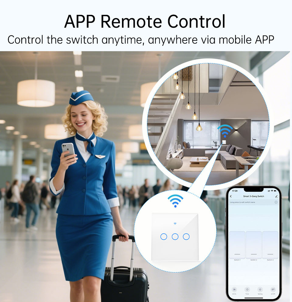 WiFi RF 433mhz Touch Wall Ligh - đánh giá và giá Smart Home Internet