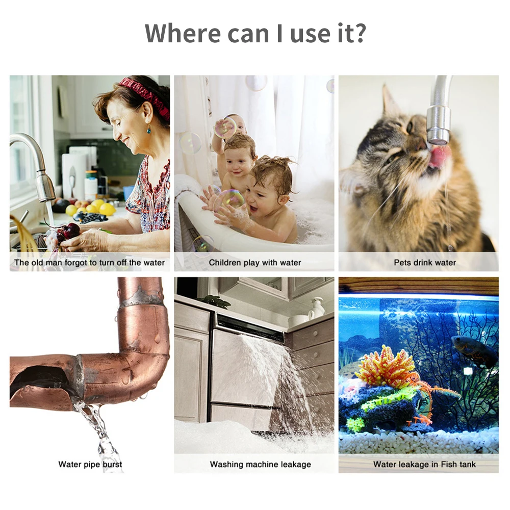 Tuya WiFi Zigbee Water Sensor  - đánh giá và giá Smart Home Features