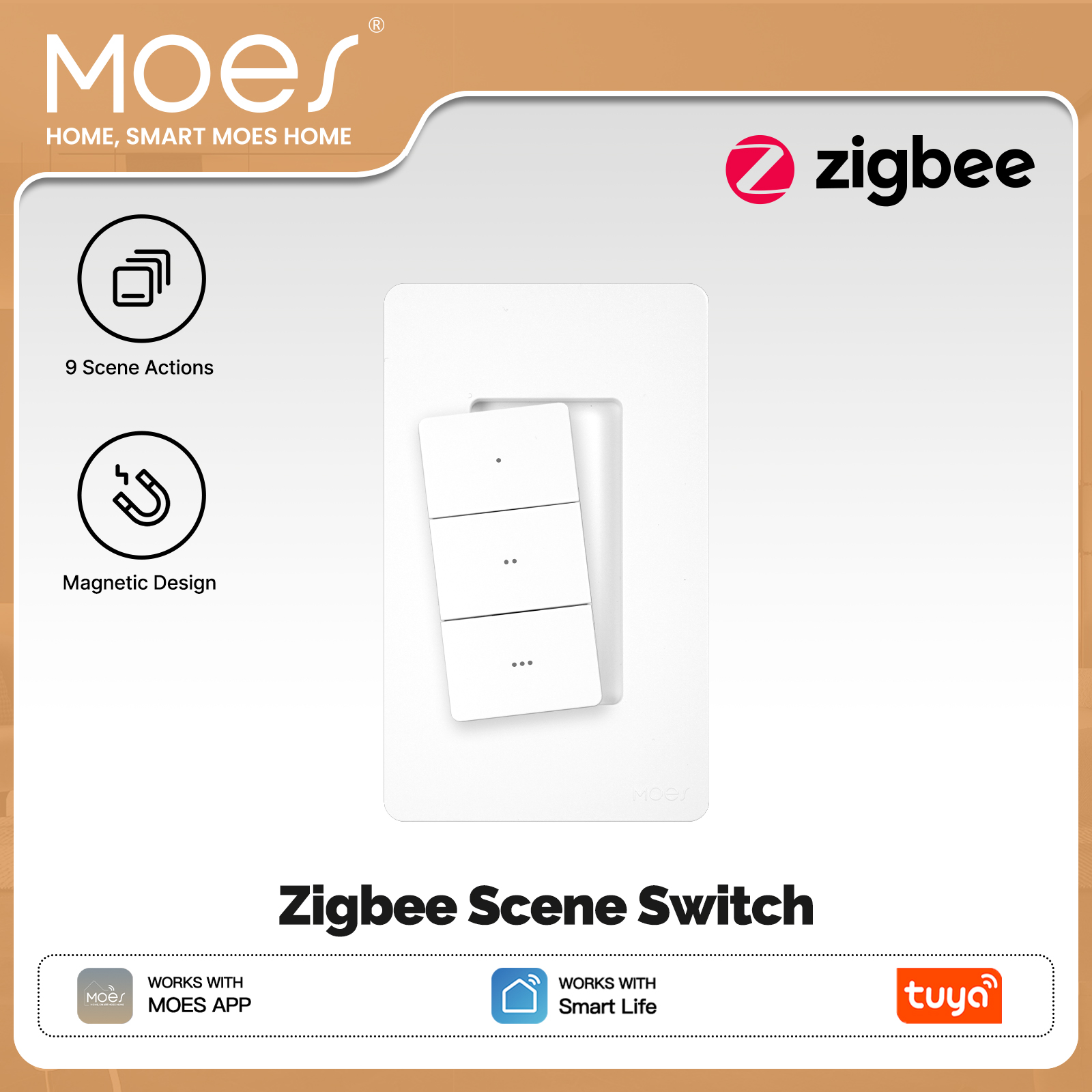 MOES Tuya Zigbee Smart Wireles - đánh giá và giá Smart Home Internet