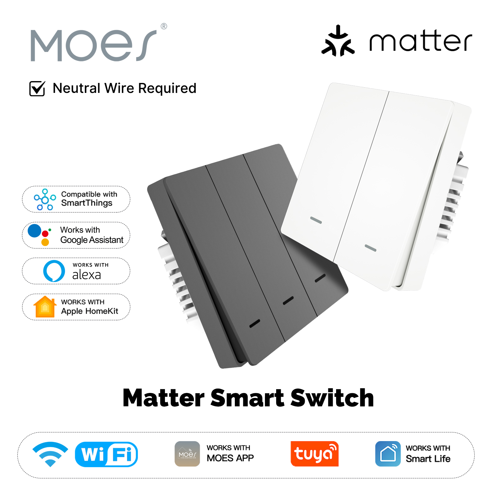 MOES Matter Tuya WiFi Smart Li - đánh giá và giá Smart Home Button
