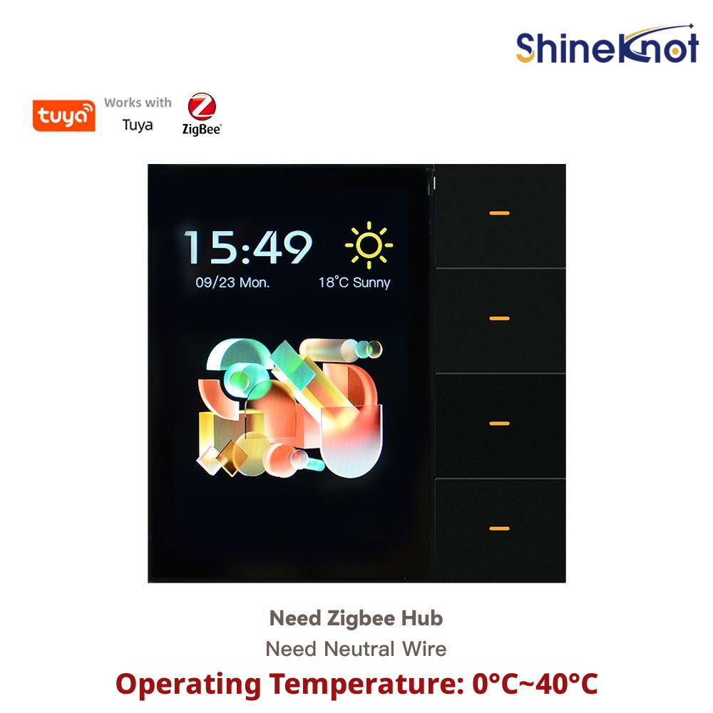 Shineknot Tuya 3.5-Inch Screen - đánh giá và giá Smart Home Button