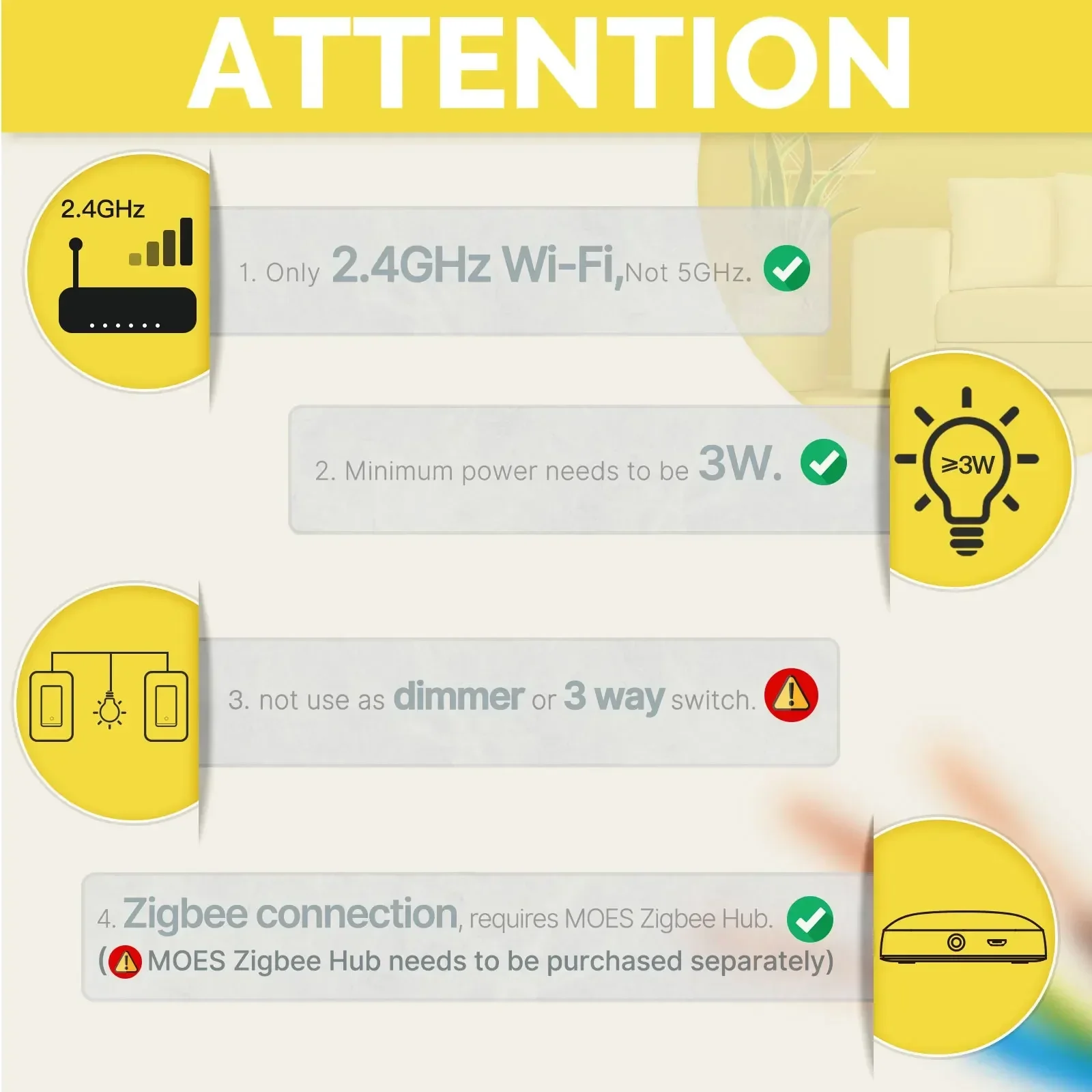 MOES Tuya ZigBee US Smart Ligh - đánh giá và giá Smart Home For Living